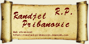 Ranđel Pribanović vizit kartica